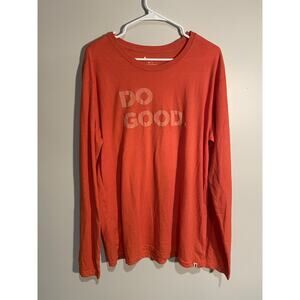 Cotopaxi Shirt Mens XL Orange Long Sleeve Do Good Organic Cotton Recycled Tee